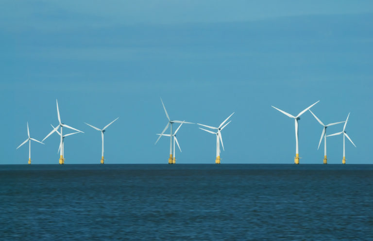 Picture of an offshore windfarm